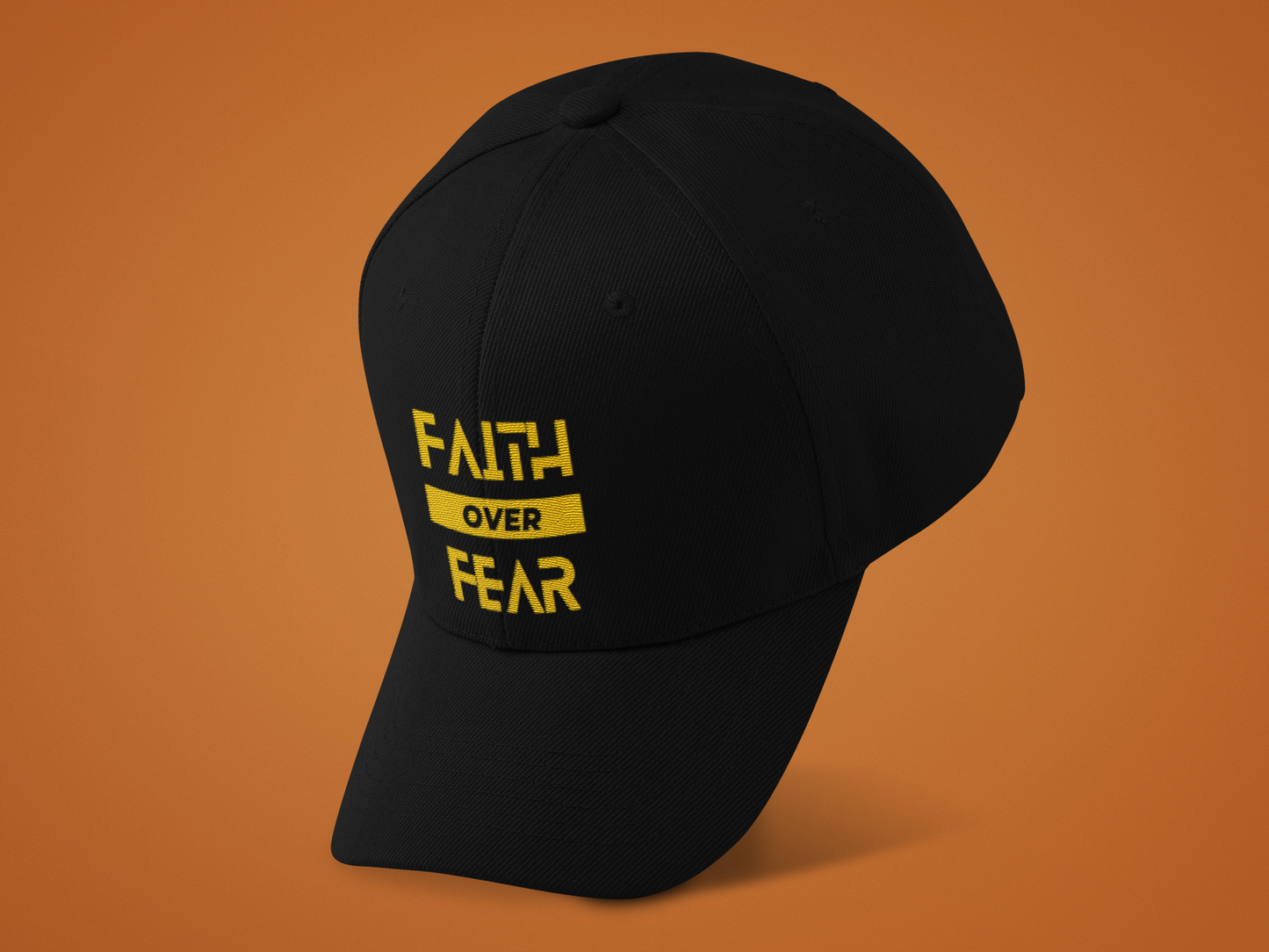 Faith Over Fear Face Cap- Black