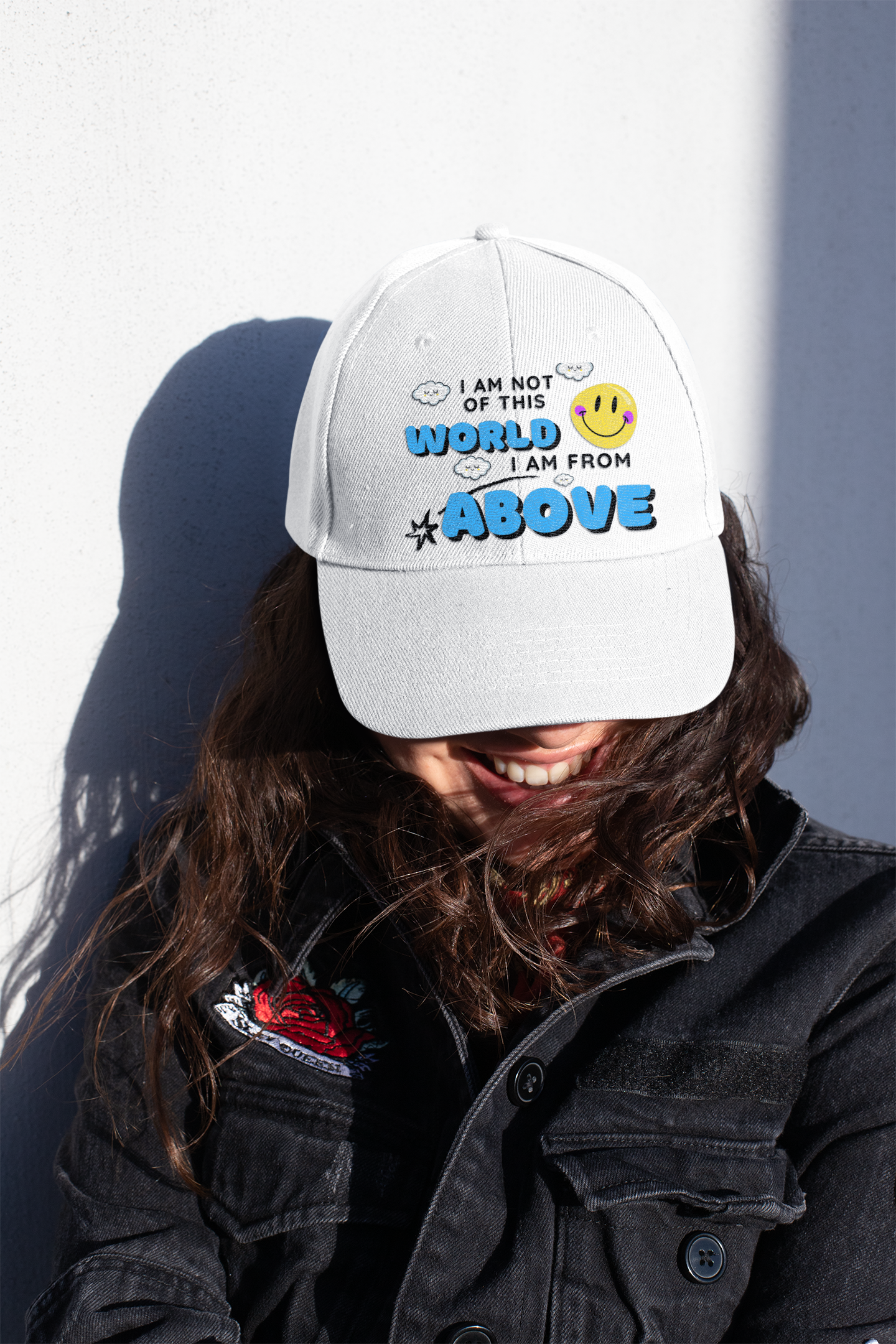 I am Not of this world I am from above retro Face Cap