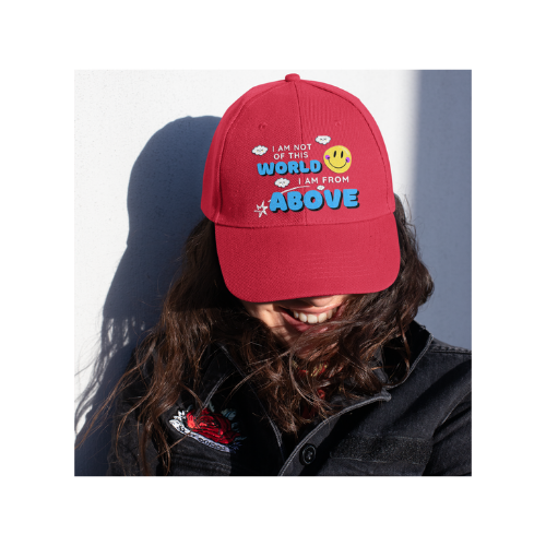 I am Not of this world I am from above retro Face Cap